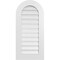 Ekena Millwork Round Top Surface Mount PVC Gable Vent: Functional, w/ 3-1/2"W x 1"P Standard Frame, 18"W x 38"H GVPRT18X3801SF - alternate 1